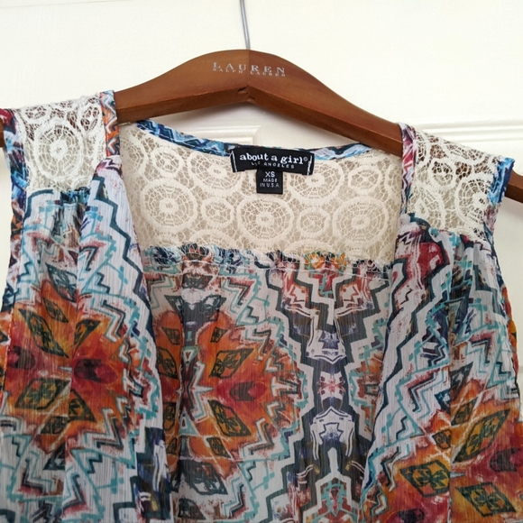 Sheer Loose-Fit Sleeveless Top Size XS - Picture 3 of 4